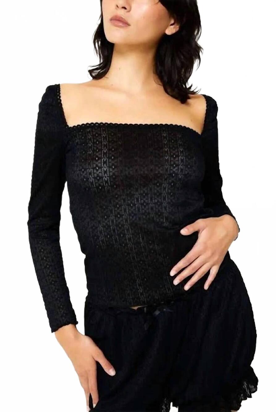 NEW FIND ME NOW tullie long sleeve top in night